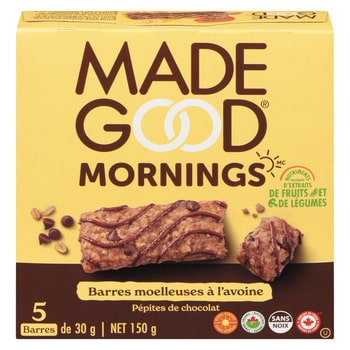 barres moelleuses avoine et chocolat bio 5x30gr