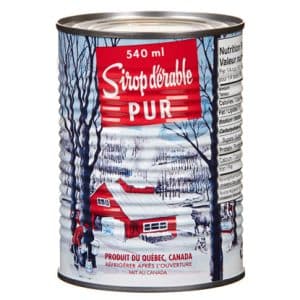 sirop d'Érable ambrÉ bio conserve
