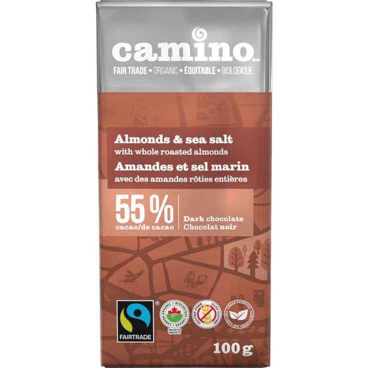 chocolat amandes et sel marin bio 55%