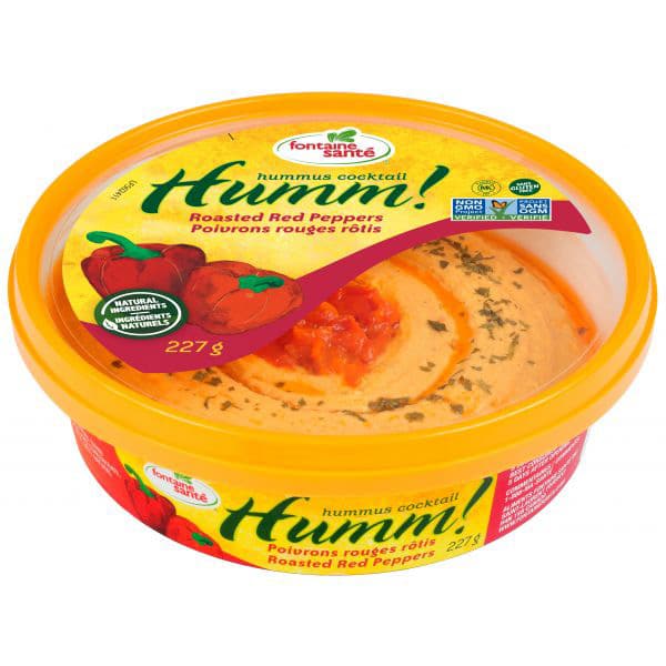 hummus cocktail poivrons rouges rÔtis