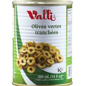 SLICED GREEN OLIVES