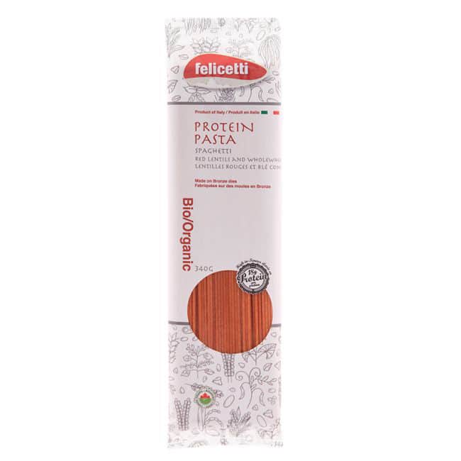 spaghetti protein pasta lentilles rouge blÉ complet bio