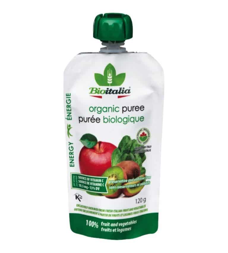 purÉe de pommes kiwi Épinard bios